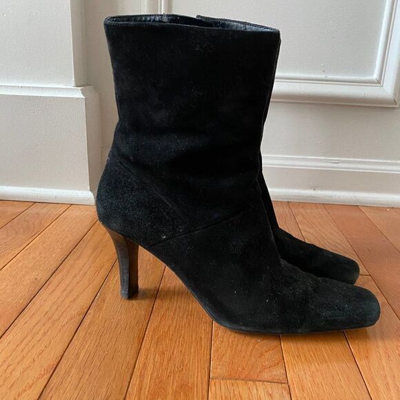 Nine West Women's Half Calf Boots Suede Heel 8.5 - Picture 6 of 8